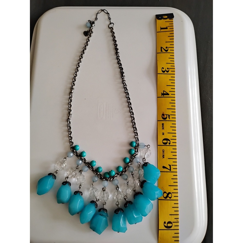 š©µVintage American Eagle Y2K Boho Retro 90s Indie Beaded Statement Necklace - Picture 6 of 6